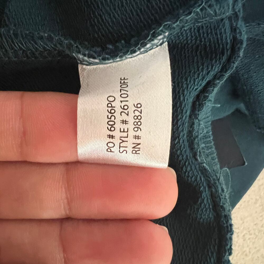 U.S. Polo Assn Teal Ruffle Sweatshirt XL NWT - Picture 9 of 10
